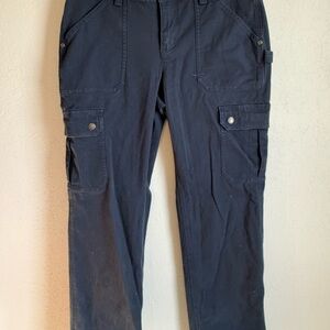 Women’s 6 Navy Duluth Curvesetter Outdoor, Gorpcore, Working Cargo Pants